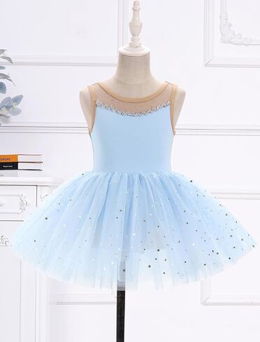 أزياء Odasdo Ballerina for Girls Toddler Kids Ballet Dance Leotard Princess Glitter Tutu Dresswear Dancewear in Kuwait