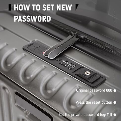 20inch Carry On Luggage 22x14x9 Airline Approved, ABS+PC Hard Shell Suitcases with Cup Holder, Carry On Suitcases with Spinner Wheels, TSA Lock, Capacity 33L, Gray in Kuwait