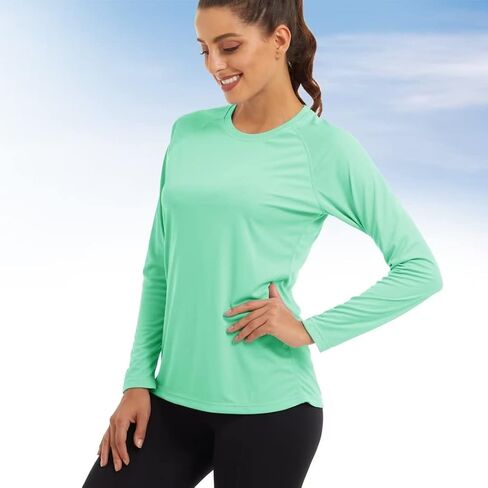 Kfitevd Women's UPF 50+ حماية من أشعة الشمس حارس الطفح طويل الأكمام طاقم الأكمام in Kuwait