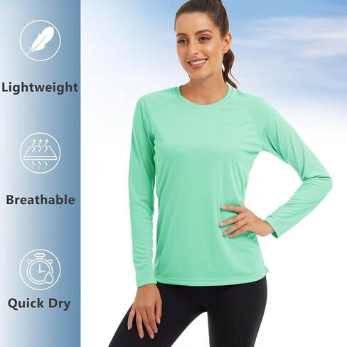 Kfitevd Women's UPF 50+ حماية من أشعة الشمس حارس الطفح طويل الأكمام طاقم الأكمام in Kuwait