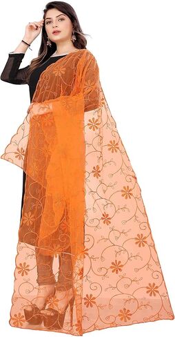 ARGLOS Women's Soft Net Embroidery Floral Lace Mesh Party Prom Wedding Shawl Scarf Wraps and Beach Swimsuit Cover-Up in Saudi Arabia