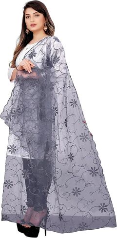 ARGLOS Women's Soft Net Embroidery Floral Lace Mesh Party Prom Wedding Shawl Scarf Wraps and Beach Swimsuit Cover-Up in Saudi Arabia