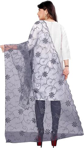 ARGLOS Women's Soft Net Embroidery Floral Lace Mesh Party Prom Wedding Shawl Scarf Wraps and Beach Swimsuit Cover-Up in Saudi Arabia