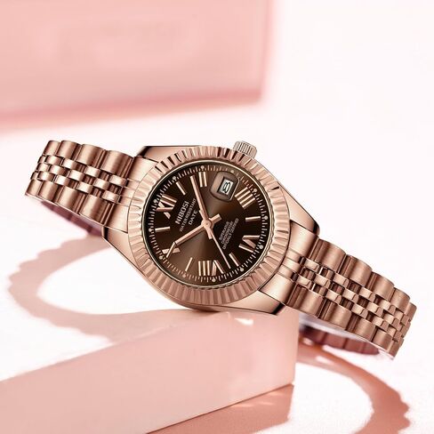 Nibosi Women's Watch Adalog Quartz Waterproof Lypes Watches Watch With Wath Thate Dainty Gold Fashion Fashion Luxury Stainless Steel Watch for Endists Female Designer Watch Watches for Women in Kuwait