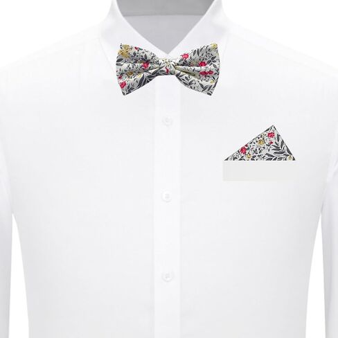 Jacob Alexander Men's Tropic Bouquet Floral Pattern Pre-Tied Adjustable Banded Bow Tie in Saudi Arabia