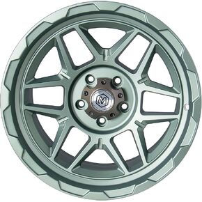 Michael Pro 18 Inch Wheel - متوافق 4x4 18 "Jeep Rubicon & More - عجلات ذات جودة متميزة للمغامرات على الطرق الوعرة - الأخضر