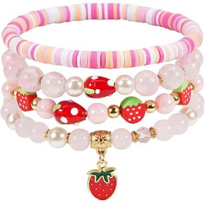 4th of July Beaded Bracelets with American Flag Stars Charms USA Jewelry