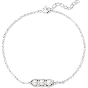 EVE'S ADDICTION Three Peas in a Pod Simulated Pearl Bracelet - Gifts for Mom