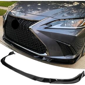 مفسد شفة الأمامي المصد الأمامي متوافق مع لكزس ES250/ ES300H/ ES350 2019-2023 Gloss Black 3PCS Accessories Kit Air Chin Body Kit