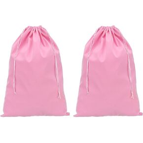 PATIKIL Shoe Dust Bag, 2 Pack Duster Flannel Shoes Pouch with Drawstring Washable Breathable Travel Shoe Bags for Home Luggage Storage, 12x17" Brown
