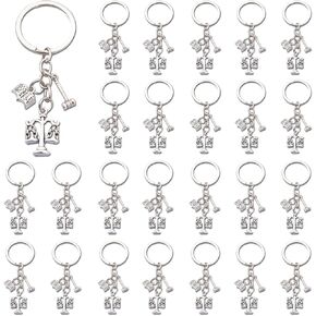 iMagitek 25 Pcs Lawyer Keychain Lawyer Gift Law School Graduation Gift Attorney Jewelry New lawyer Jewelry Gift Gavel and Scales of Justice Gift Birthday Appreciation Retirement Gift