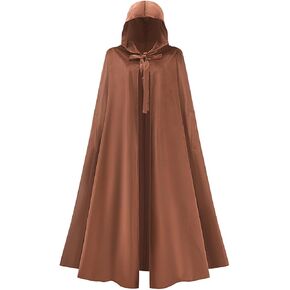 Womens Renaissance Hooded Cloak Medieval Capes with Armholes Hobbit Halloween Costume Outfits