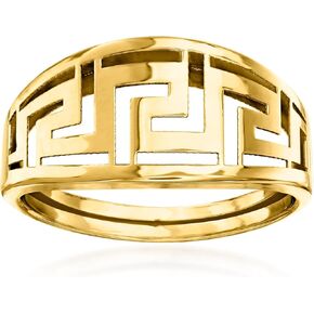 Ross-Simons Italian 14kt Yellow Gold Greek Key Ring