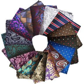 15 PCS مربعات جيب المربعات للرجل ، ألوان متنوعة الرجال يناسب الجيب مربع هدية الزفاف هدية
