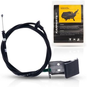 KarParts360 For Hummer H3 2006 07 08 09 2010 Hood Release Cable | Black | Plastic/Metal | With Handle | Replacement For 25854190