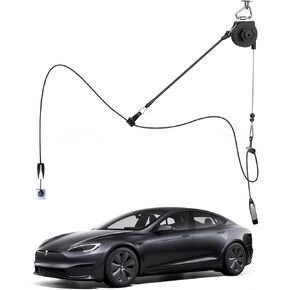 Retractable Cable Management System for Tesla Mobile Connector - Cable Organizer for Tesla Model - Perfectly Fits for Tesla Mobile Connector and Wall Connector (Gen3) and Other Connectors