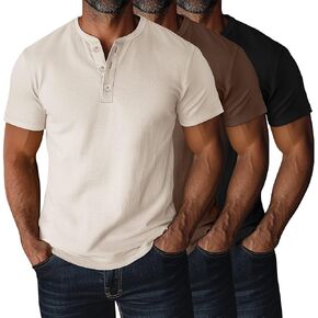 Ficerd 3 Pack Men's Big and Tall Shirts Cotton Short Sleeve Plus Size Tee Loose Fit Casual T Shirts Basic Oversized Tops
