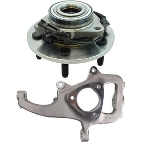 TRQ Front Left Steering Knuckle & Bearing Compatible with 2012-2019 Ram 1500
