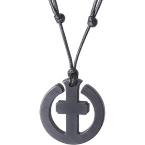 Shungite Stone Carved Pendant Necklace from Russia