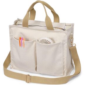 F-color Tote Bag for Women Work - Everyday Bag with Pockets and Zipper Crossbody Nursing Bag for Work Travel Nurse Gift