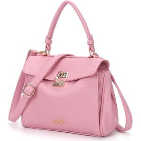 Angel Kiss Small Top Handle Satchel Purses and Handbags for Women Soft Vegan Leather Tote Shoulder Bag