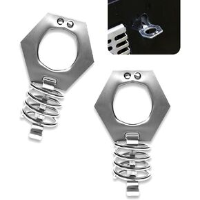 2 PCS Car Water Heater Door Lock Torsion Cam Lock, 1.5" High Stainless Steel Water Heater Cover Latch Fastener, Replacement Modification Accessories, Suitable for Most Cars, RVs (Silver)