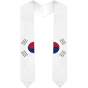 International Students South Korea Graduation Stole South Korea Country Flag Graduation Sash 5 X 72 Inches