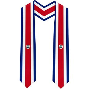 Class of 2025 Costa_Rica Flag Graduation Stole Celebrate Your Academic Achievements in Style with Our Elegant Satin Sash 71" long