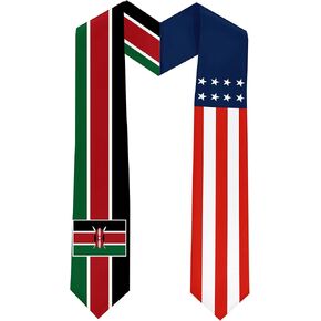 Kenya Flag International Students Terguation Sash Stole Scarves 180 × 13 سم/70 × 5 بوصات.