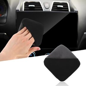 Bremorou Car Screen Cleaner Cloth 3.94 × 3.94" Car Touch Screen Cleaner Foldable Square Microfiber Auto Screens Cleaning Pad for Vehicle Dashboard LCD Phone Computer Display Cars Interior Accessories