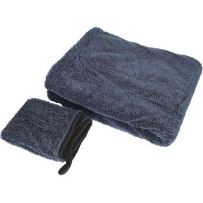 Car Drying Towel - 35"x 24" Microfiber Cloth Detailing Absorbent Chemical Without Streaks, Scratches, or Water Spots Double Twist Pile & Edgeless Design