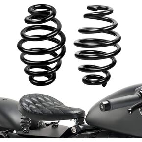 3" Motorcycle Solo Seat Springs, Seat Spring Bracket Fit for Harley Sportster Softail XL 883 1200 Dyna Fatboy Bobber Black