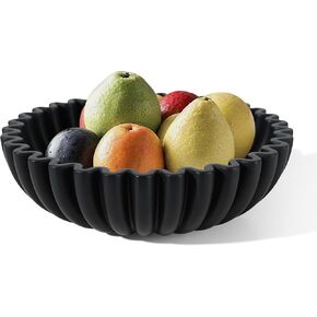 Concrete Fruit Bowl for Kitchen Counter - Modern Home Decor, Large Decorative Bowl for Fruits, Keys, and Candy, Durable and Stylish Design