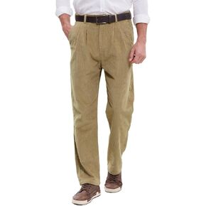 IDEALSANXUN Mens Corduroy Pants Pleated Casual Straight Leg Fall Winter Dress Pant Trouser