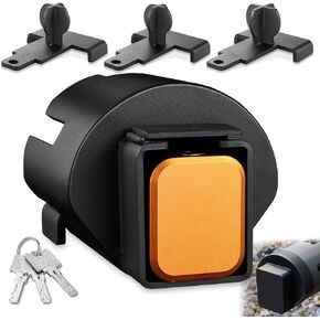 2025 Updated Trailer Hitch Lock - Anti Theft Coupler Lock Fits 1-7/8", 2" and 2-5/16" Couplers, Heavy Duty Trailer Tongue Lock with Weatherproof Silicone Cover