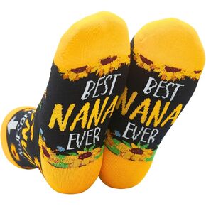 InnoBeta Nana Gifts, Mothers Day Gifts for Nana, One Size Crew Socks on Mother's Day, Christmas, Birthday