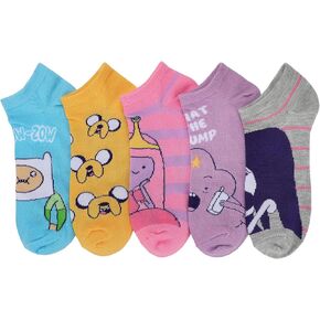 Bioworld Adventure Time Characters 5-Pair Women's Ankle Socks