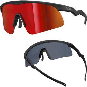 QOOLTIME Z87 Cycling Sports Sunglasses Men Women Youth, Pickleball Running Baseball