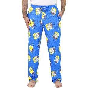 Spongebob Mens Pajama Pants-Performance Stretch Spongebob Pajamas للبالغين ، S-M-L-XL