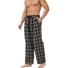 رجال PJ Pajama Pants مرنة Wasit Lounge Sleep Pants 2 Pack