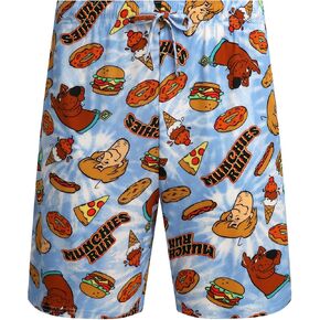 Scooby-Doo Men's All Over Print Pajama Shorts with Adjustable/Elastic Waistband, Long Pajamas Jam Shorts