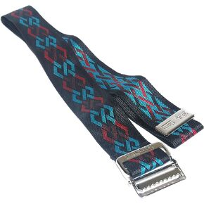 Skil-Care Nylon Gait Belt, Geo-Pattern A, 60" L - Metal Buckle, Easy-Clean & Launderable, 252020