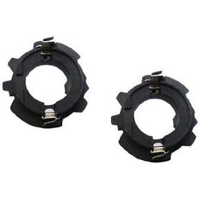 iJDMTOY (2 Xenon Bulb Retainer Adapter Holders, Compatible Compatible with Volkswagen MK5 Golf GTI Rabbit Jetta Install H7 Aftermarket Xenon Headlight Lighting Kit