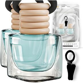 Car Air Fresheners for Women - Floral Fragrance Pack of 2 Long Lasting Car Air Freshener | Odor Eliminator Car Perfume Diffuser with Essential Oils | Automotive Air Freshener Vent Clip by Perfa