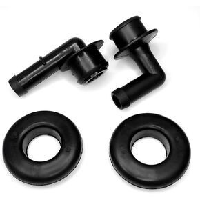 53013360AA PCV CCV Vent Valve Elbow and Grommet Set Compatible with Jeep Grand Cherokee 4.0L 2000-2004, Pressure Regulator Valve Elbow Kit Replaces 53013360AA 53030497 02946079 2946079 (2PCS)