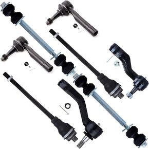 8-PC SET Suspension Kit fit for Chevy Silverado 1500 Tahoe Suburban 1500 Avalanche 1500 for GMC Sierra 1500 Yukon 1500 for Cadillac Escalade Front Inner Outer Tie Rod Sway Bar Idler Arm Pitman Arm