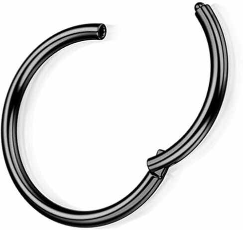 Yrogcu 16G Single/Double/Triple Hoop Titanium Seamless-Hinged-Piercing Segment-Clicker Nose-Ring-Hoop : Inner Diameter 8mm 10mm Cartilage Earring for Women and Men in Saudi Arabia
