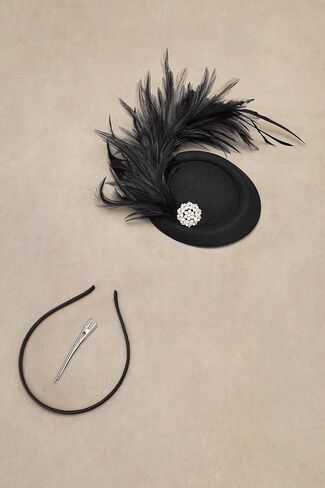 BABEYOND Fascinator Hat for Women Tea Party Kentucky Derby Pillbox Headpiece Costume Feathers Carnival Head Wear in Saudi Arabia