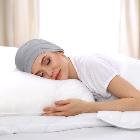 Zhengmy 4 Pcs Cotton Chemo Sleep Cap for Women, Soft Cancer Beanie Hat Headwear Turban Stretchy Skull Cap Hair Loss Head Wrap in Saudi Arabia