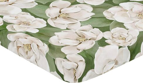Sweet Jojo Designs Lemon Floral Girl Fitted Mini Crib Sheet Baby Nursery For Portable Crib Pack and Play Yellow Green Beige White Watercolor Boho Bohemian Farmhouse Fruit Flower Blossom Botanical Leaf in Kuwait